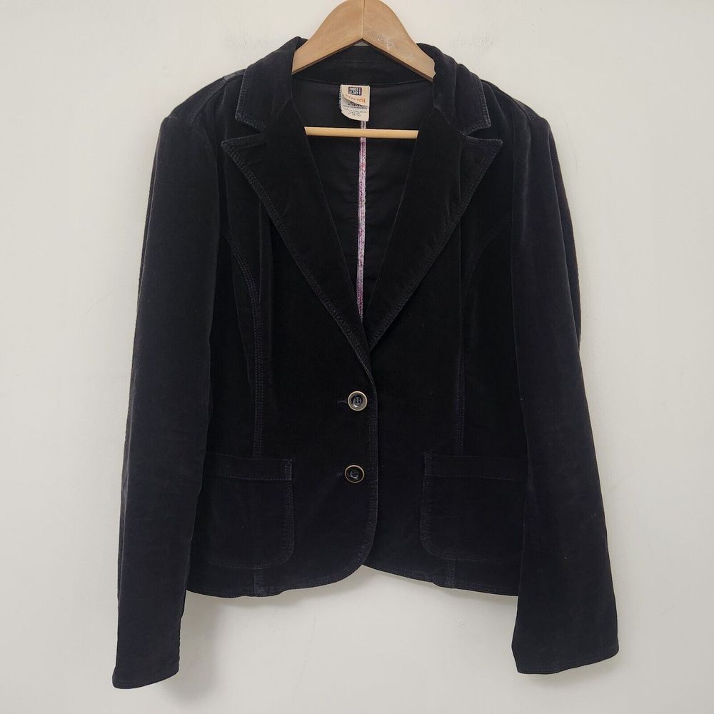 FADED GLORY Dark Brown Corduroy Stretch Jacket 2 Buttons Size M